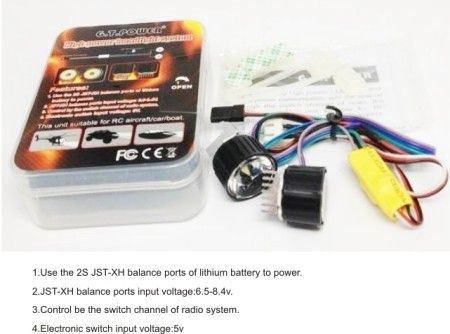 GT POWER RC Model High Power Headlight System for RC Aircraft - Click Image to Close