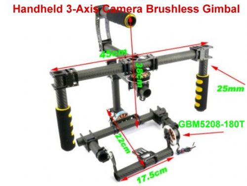 3-Axis Camera Brushless Gimbal for Canon 5D2 Kit W/ 3x Motors
