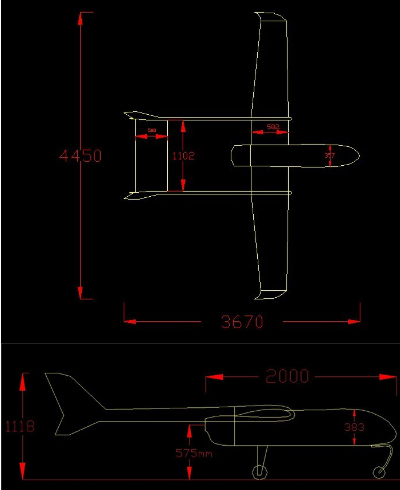 UAV Platform Aircraft FPV 4450mm
