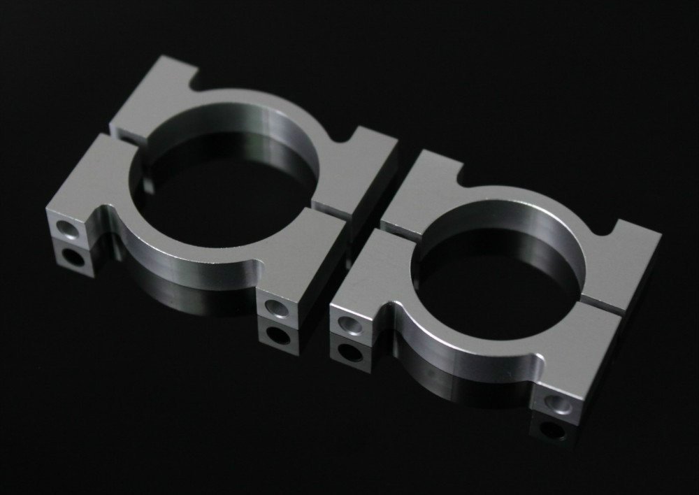 30mm clamps aluminum anodized black 2pairs
