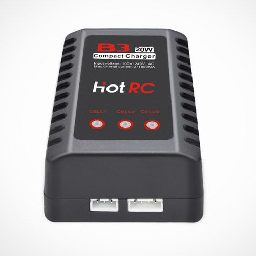 HOTRC B3 1.6A AC 20W Battery Balance Charger for 2S-3S LiPo Batt
