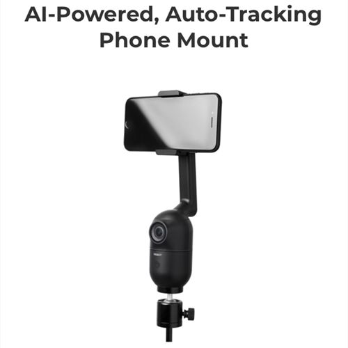 OBSBOT Me AI Auto-Tracking AI Camera Phone Mount Foldable Gimbal for iPhone Android Phone Selfie Vlog