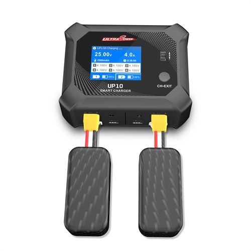 ULTRA POWER UP10 Smart Balance Charger AC100W/DC200W 2.4 inch IPS Screen/AC/DC Dual Mode/Dual Channel Fast Charger