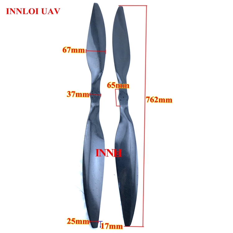 30 inch Toray Carbon Fiber Propellers for RC drone/Multicopter 1pair/pc