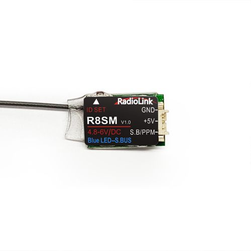 Radiolink 2.4GHz R8SM 8 Channels RC Receiver Super Mini Tiny Support SBUS/PPM for T8FB/T8S/RC6GS/RC4GS Transmitter