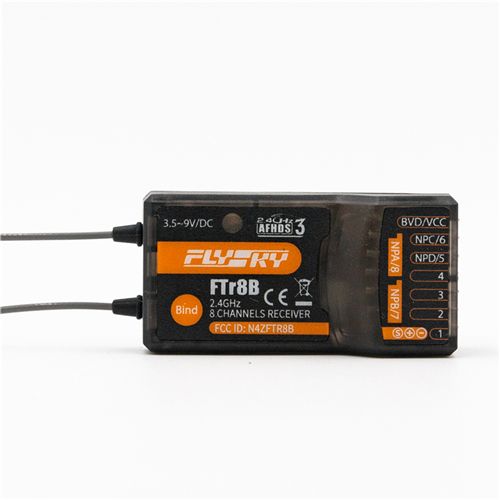 FlySky FGr8B 2.4GHz 8CH AFHDS 3 Receiver PWM/PPM/i-bus Output Compatible PL18 NB4/Lite for RC Car Boat Fixed Wing