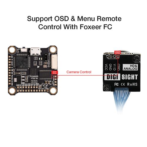 Foxeer Digisight 2 Nano 720P Digital 1000TVL Analog Switchable 4ms Latency Super WDR FPV Camera for FPV Racing Drones HS1260