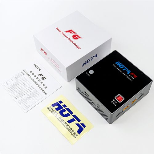 HOTA F6 QUAD-CHANNEL SMART Charger 10000W 4*15A For Lipo LiIon NiMH Battery with USB Type-C iPhone Samsung Charging