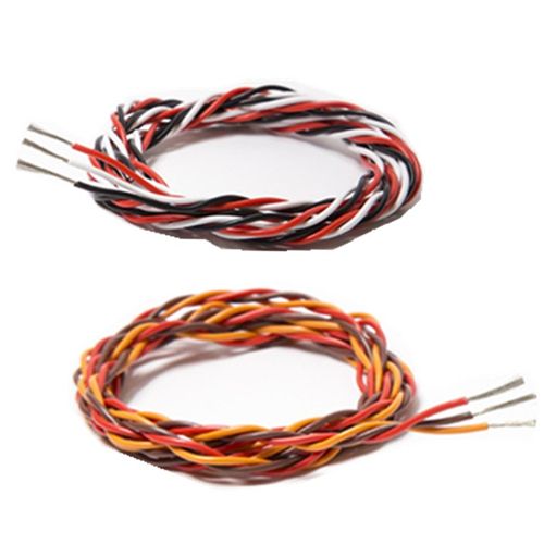 1Meter 22AWG 60Core 3 way Twist Servo Extension Cable JR Futaba Twisted Wire Lead Brown+Red+Orange