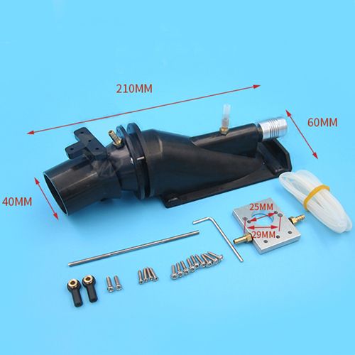 40mm Caliber Spray Water Thruster Jet Pump Sprayer with 3674 Brushless Motor+Water Cooling Jacket for RC Boats Modified