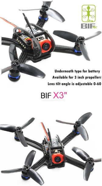 BIFRC X3 130 Mini Racing 4 Axies FPV Quadcopter Drone 2.5mm F3