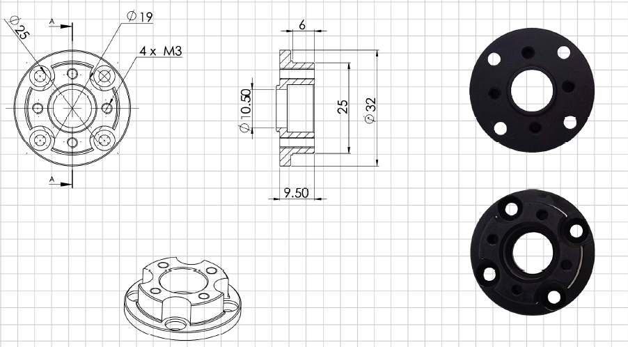 (image for) BGC Encoder Motor DM70 with slip ring & 1 BGC controller