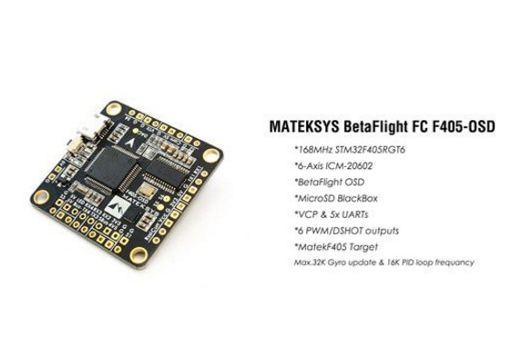 Matek F405-OSD BetaFlight STM32F405 FC Built-in OSD InverterSBUS