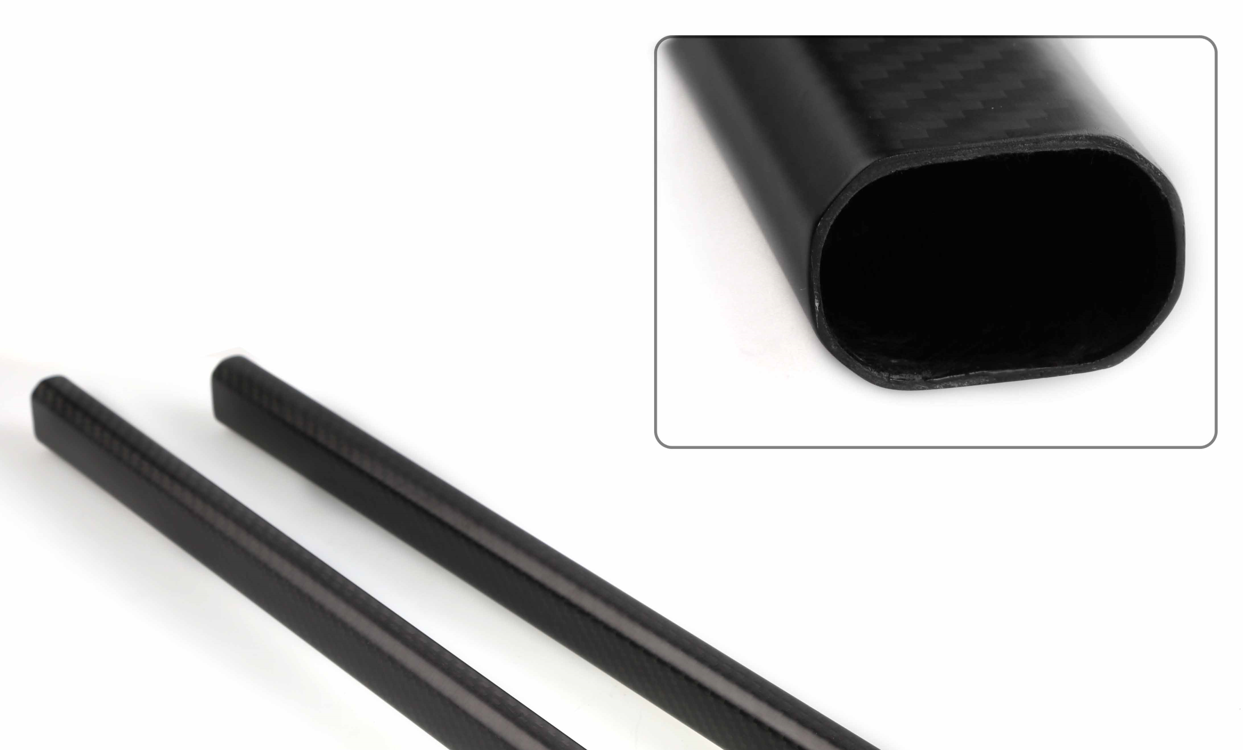 Carbon fiber tube oval Flat 20X30mm 550mm length 1 pcs