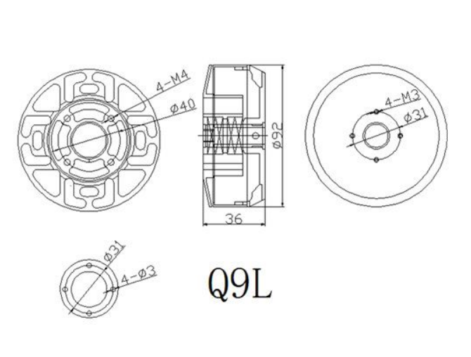 HL Q9L 8314 / 90KV 8-14S Outrunner Brushless Motor