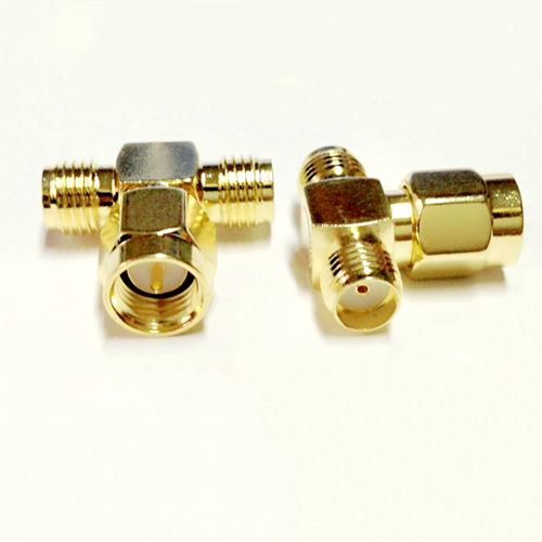 SMA Three-Way SMA Male to Two Female Adapter For Antenna Adapter Connector Converter