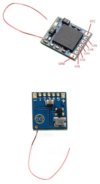 Micro 2.4G 5ch DSM2 Receiver with PPM Input Brush/Brushless Race
