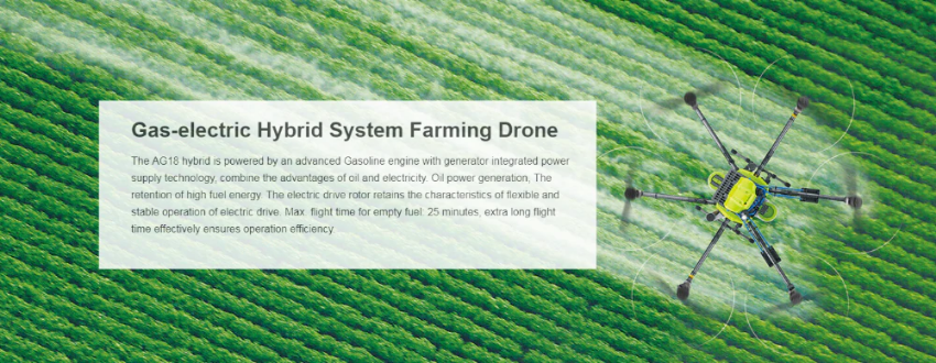 AG18 18L Folding Hybrid Electric 6 Axis 18L Spray UAV for Agricultural & fire Applications