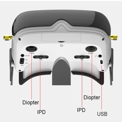 TOPSKY Prime 1S 5.8G 48CH 2.4 Inch FPV Goggles Diversity Receiver Built-In Battery DVR For RC Drone