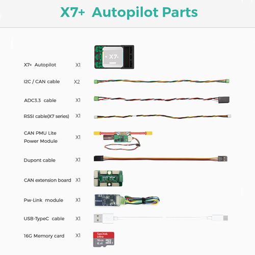 CUAV X7+ PRO Flight Controller Open Source Autopilot With NEO V2 GPS for PX4 ArduPilot FPV RC Drone Quadcopter