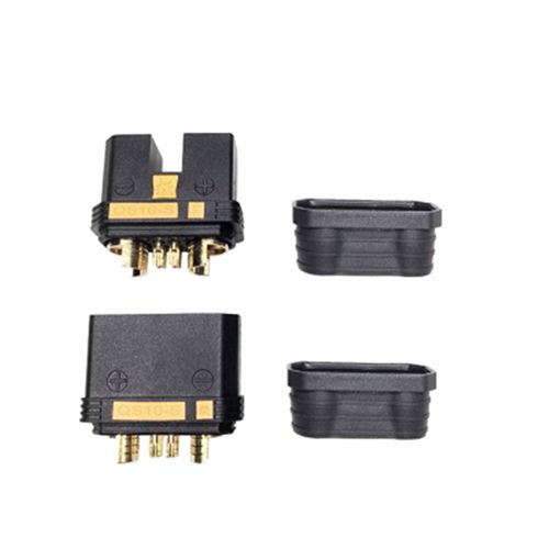 1Pair QS10-S Male Female Plug Anti-Spark High Current Power Supply Battery Connector Weldable for RC Agriculture Drone Airplane