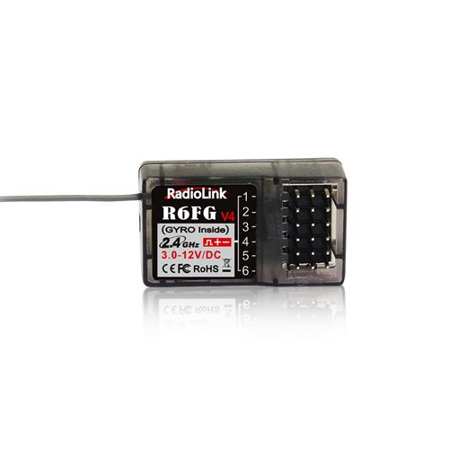 Radiolink R6FG V4 2.4GHz 6 CH FHSS Receiver High Voltage Gyro Integrated For RC4GS RC3S RC4G T8FB RC6GS Transmitter 
