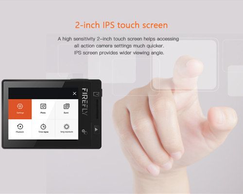 Firefly 8SE action camera with touch screen 170 degree lens 