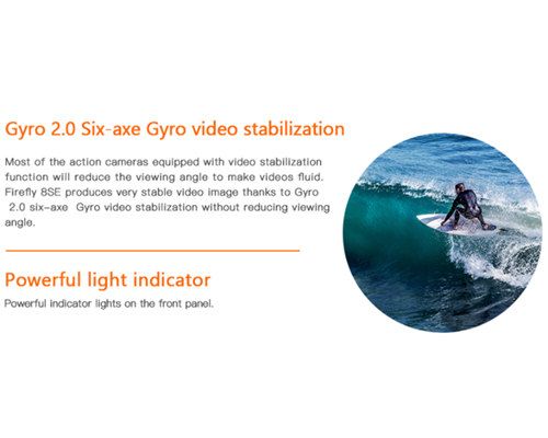Firefly 8SE action camera with touch screen 170 degree lens 