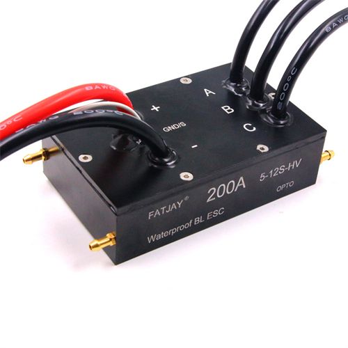 200A 5-12S Single/Bidirectional Water-Cooling Waterproof Brushless Speed Controller (Programmable) For Underwater Thruster