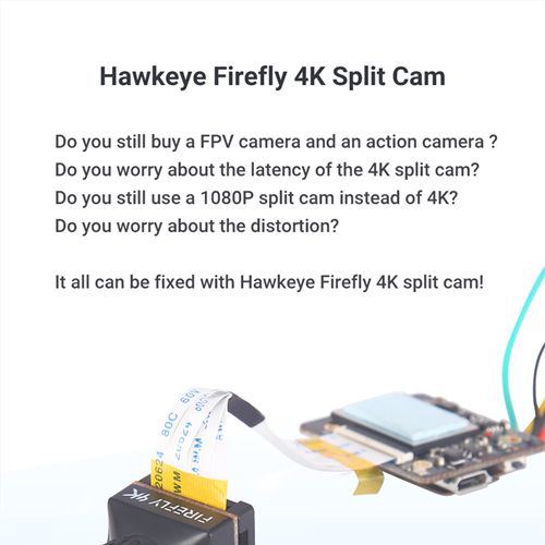 Hawkeye Firefly 4K Split Camera Mini WDR Sensor With Low Latency TV Output For HD Recording DVR RC FPV Drone