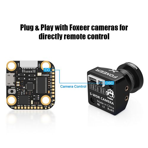 Foxeer Mini F722 V2 Pro (Flown by BMS) FPV Flight Controller Buile-in Pit PASS For FPV Racing RC Drone MR1650