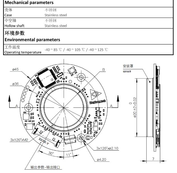 Absolute position Encoder 7mm Ultra-thin Ring High Precision PCB - Click Image to Close