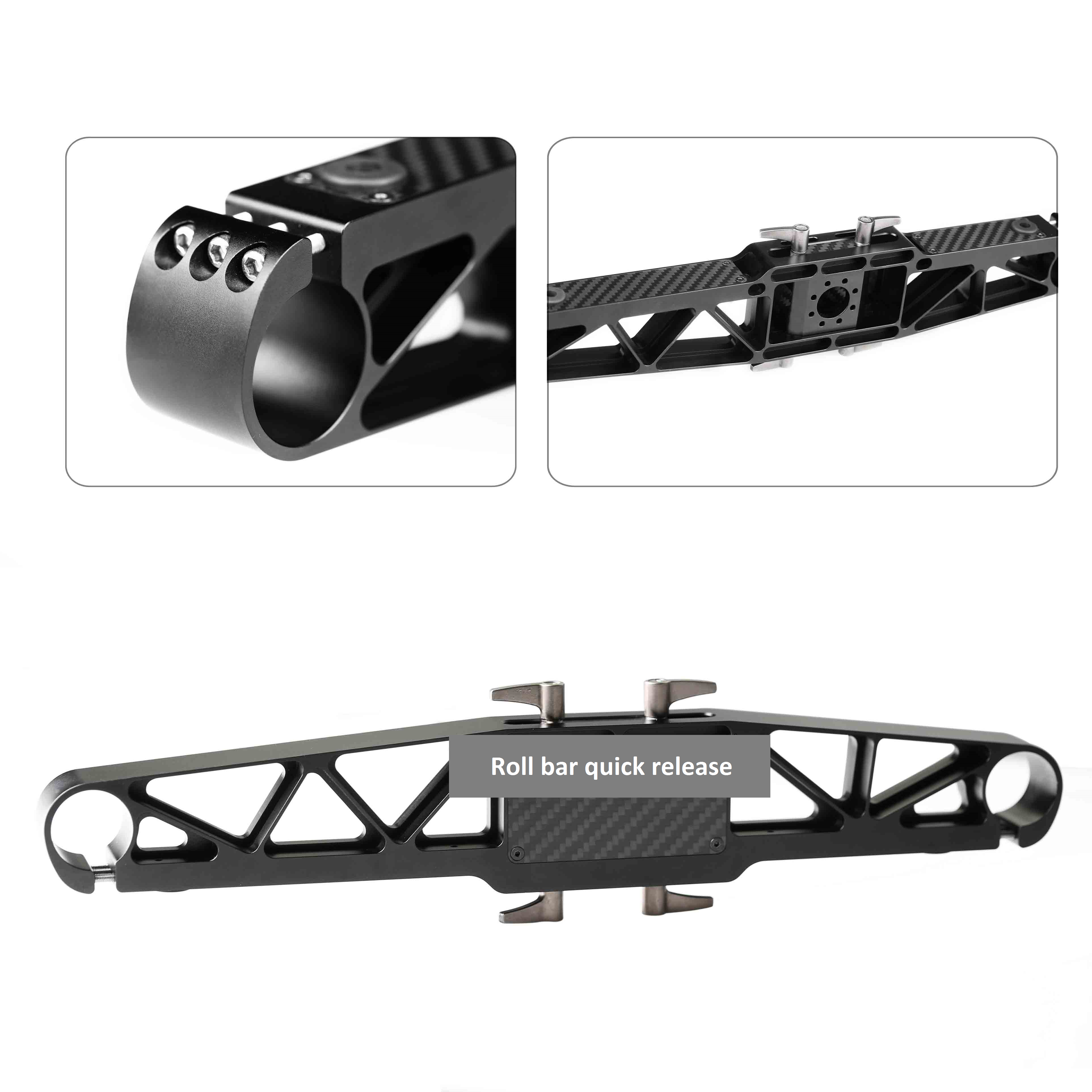 (image for) Quick release aluminum roll bar for brushless gimbal