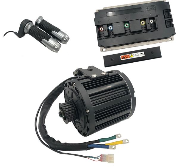 4KW mid drive QS138 motor kit with ESC, 72V 200A 110km/h
