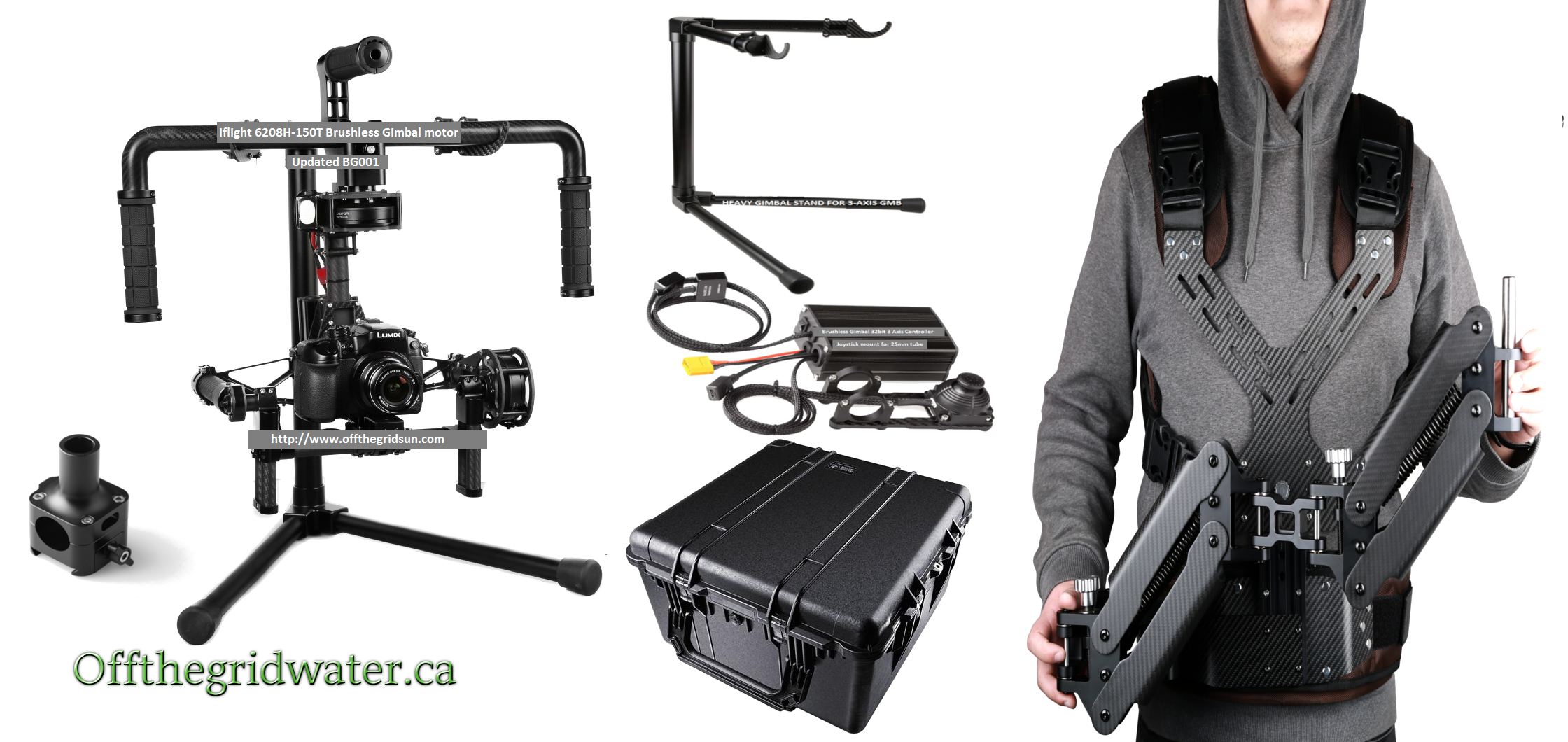 3 axis Gimbal system BGC Brushless with Steady cam Vest & case